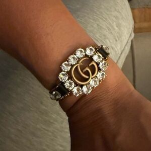 Gucci Black and Gold GG Bracelet